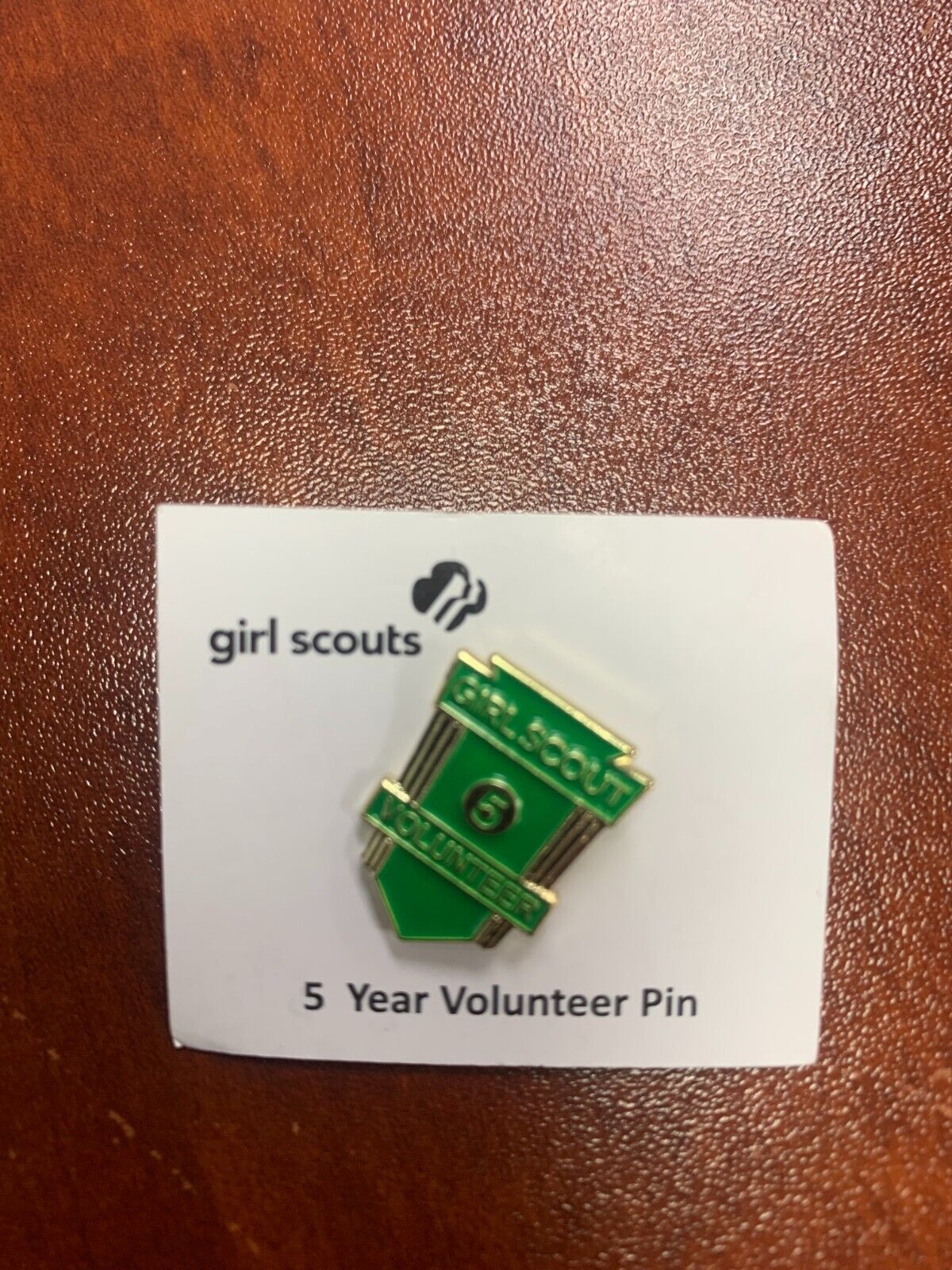 Girl Scout 5 Year Volunteer Pin Item#09973 New