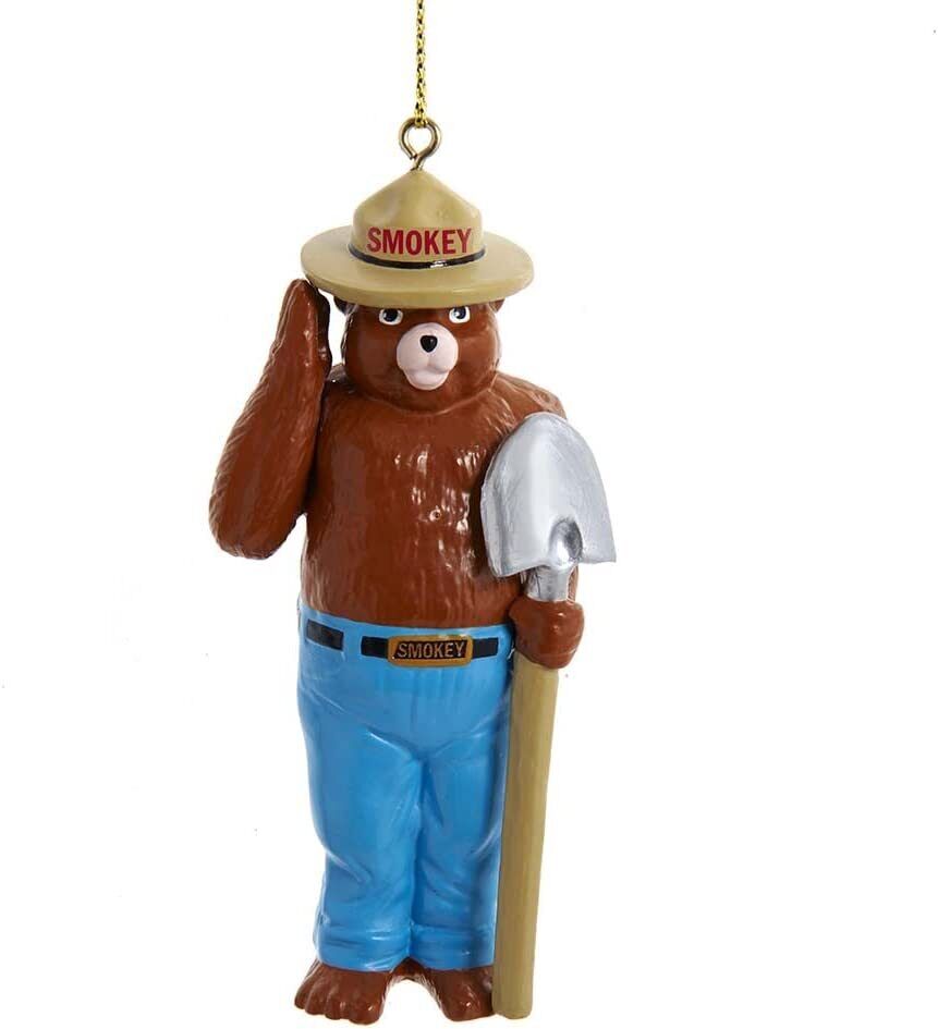 Kurt Adler Smokey The Bear with Shovel Ornament