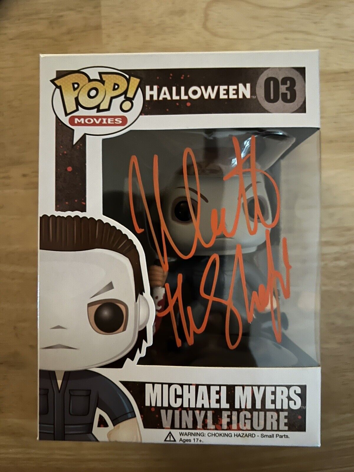 Nick Castle Autographed Michael Myers Halloween Funko Pop Dark Parlor COA