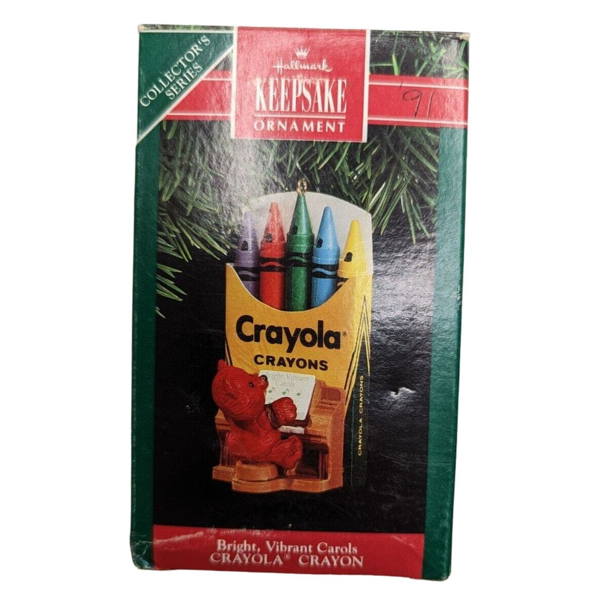 Vintage Hallmark Keepsake Christmas Ornament 1991 Crayola Crayon Piano
