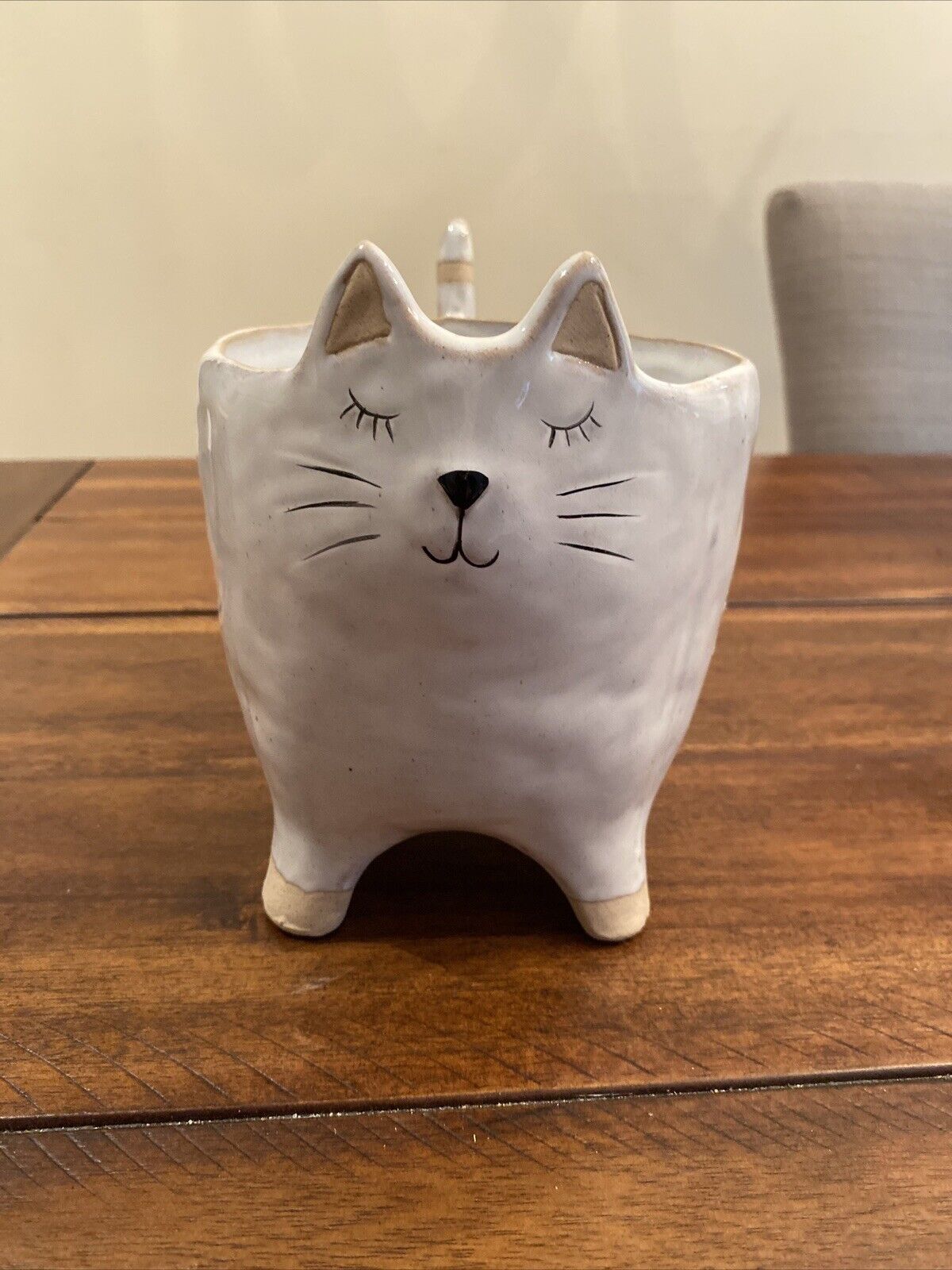 Ceramic Cat Planter Pot‎ 6 x 5 x 6 inches