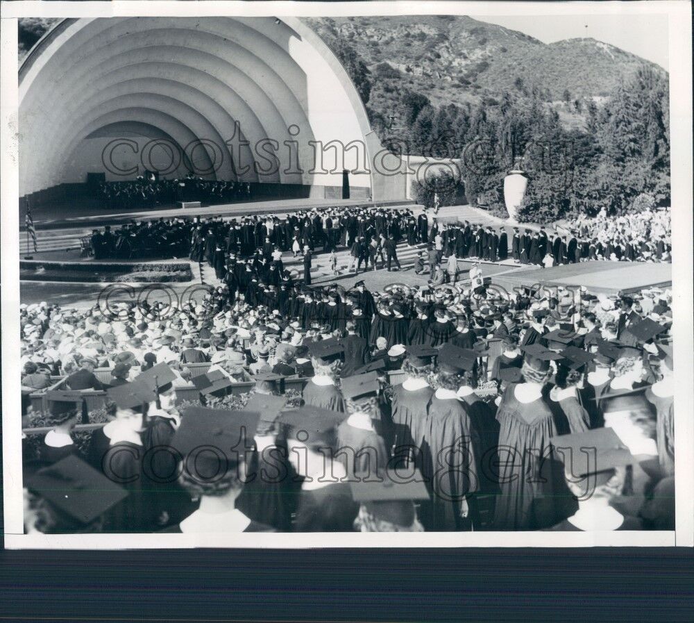 1937 1930s UCLA Graduation at Hollywood Bowl  Press Photo