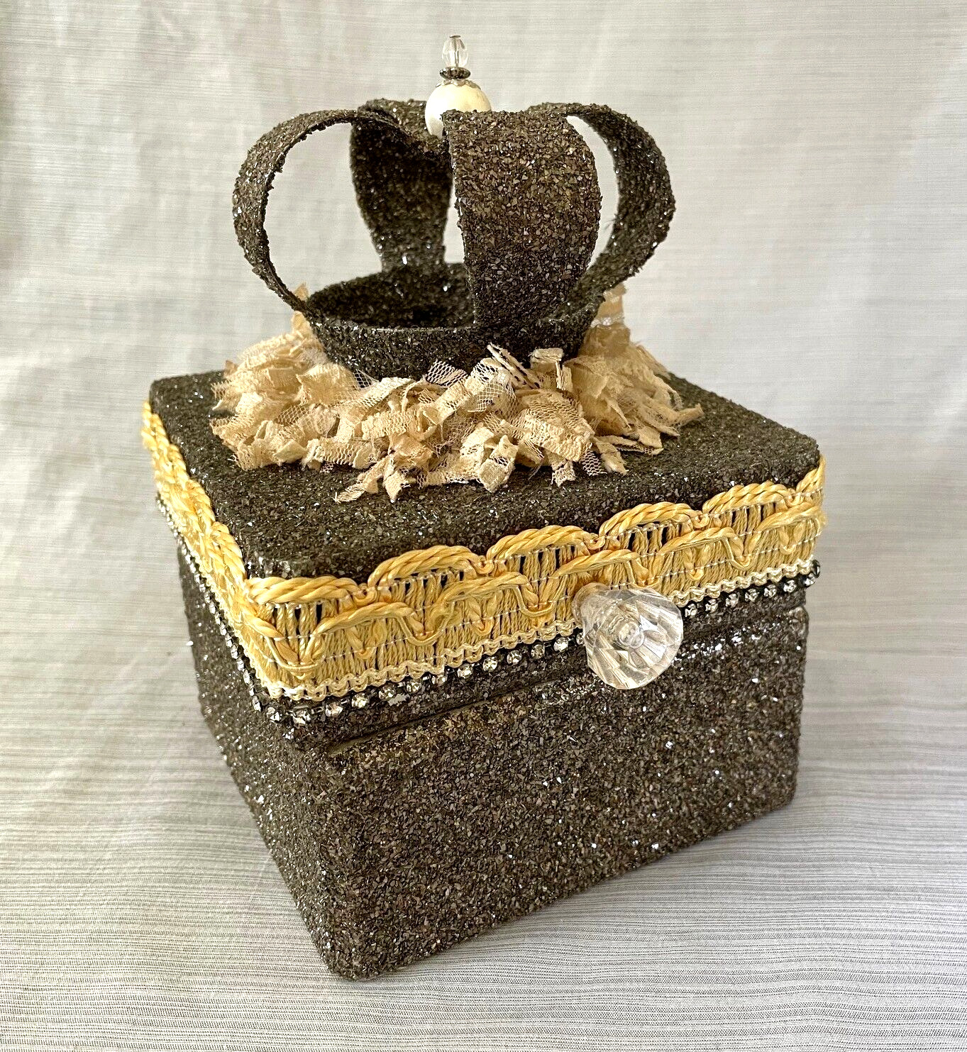 Vintage Keepsake Jewelry Trinket Box Hinged