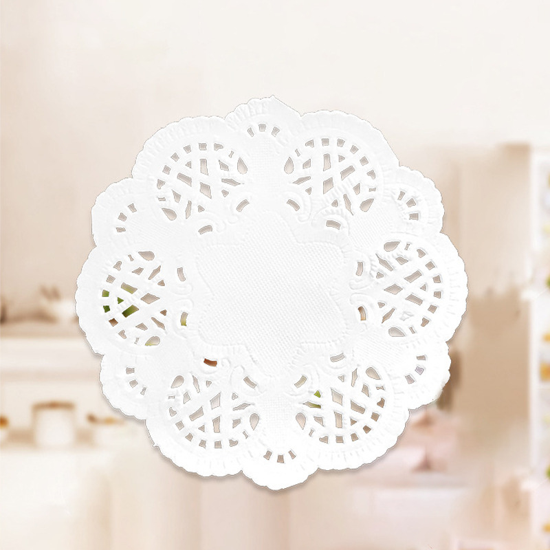 White Paper Doilies 4 inch assorted Sizes, White Lace Round 250 pacs