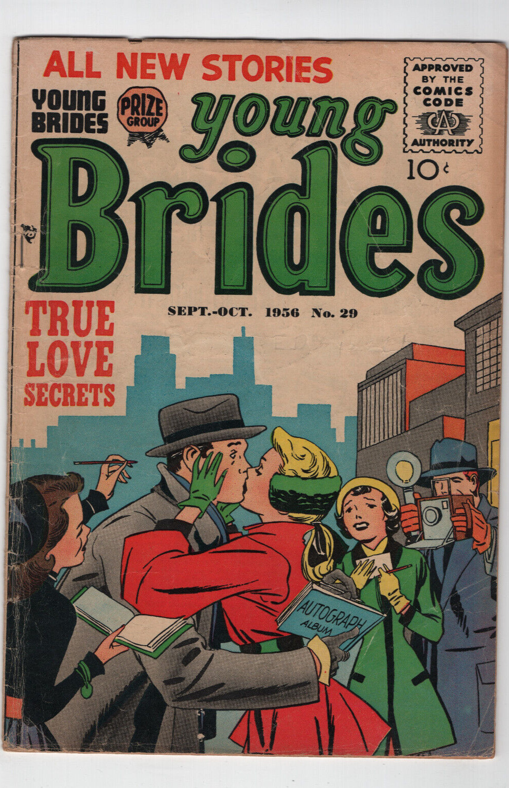 Young Brides #29 Early Jack Kirby Cover/Art PRIZE Comics 1956 Golden Age Romance