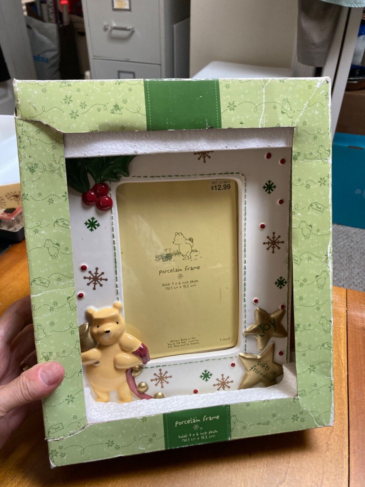 Classic Winnie The Pooh by Disney - 3D Ceramic Picture Frame - Christmas