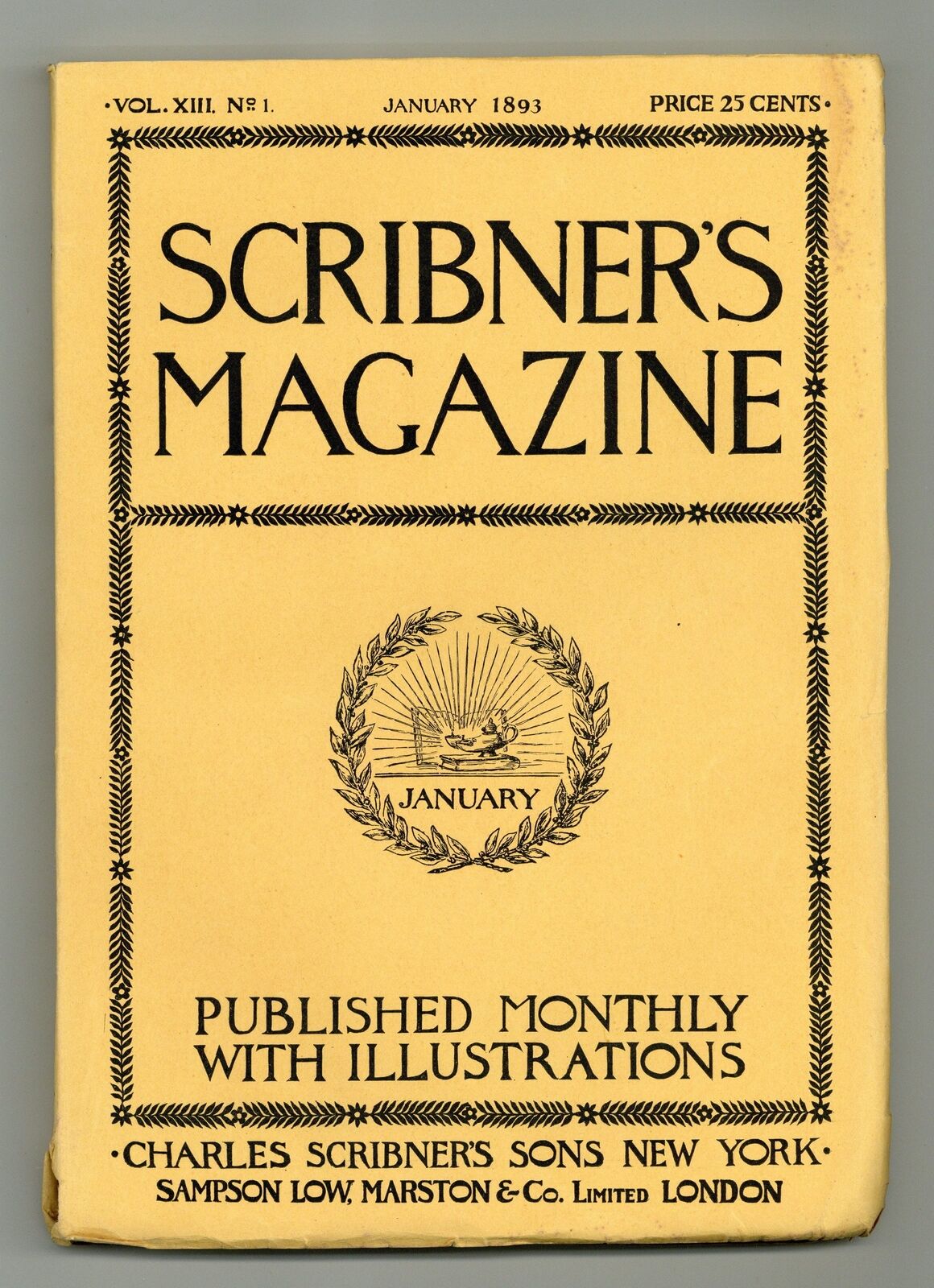 Scribner\'s Magazine Jan 1893 Vol. 13 #1 VG 4.0