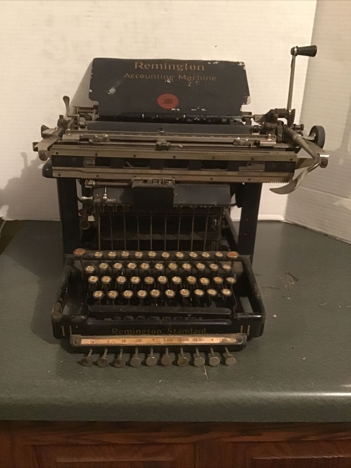 Rare REMINGTON ACCOUNTING MACHINE TYPEWRITER vintage antique needs work
