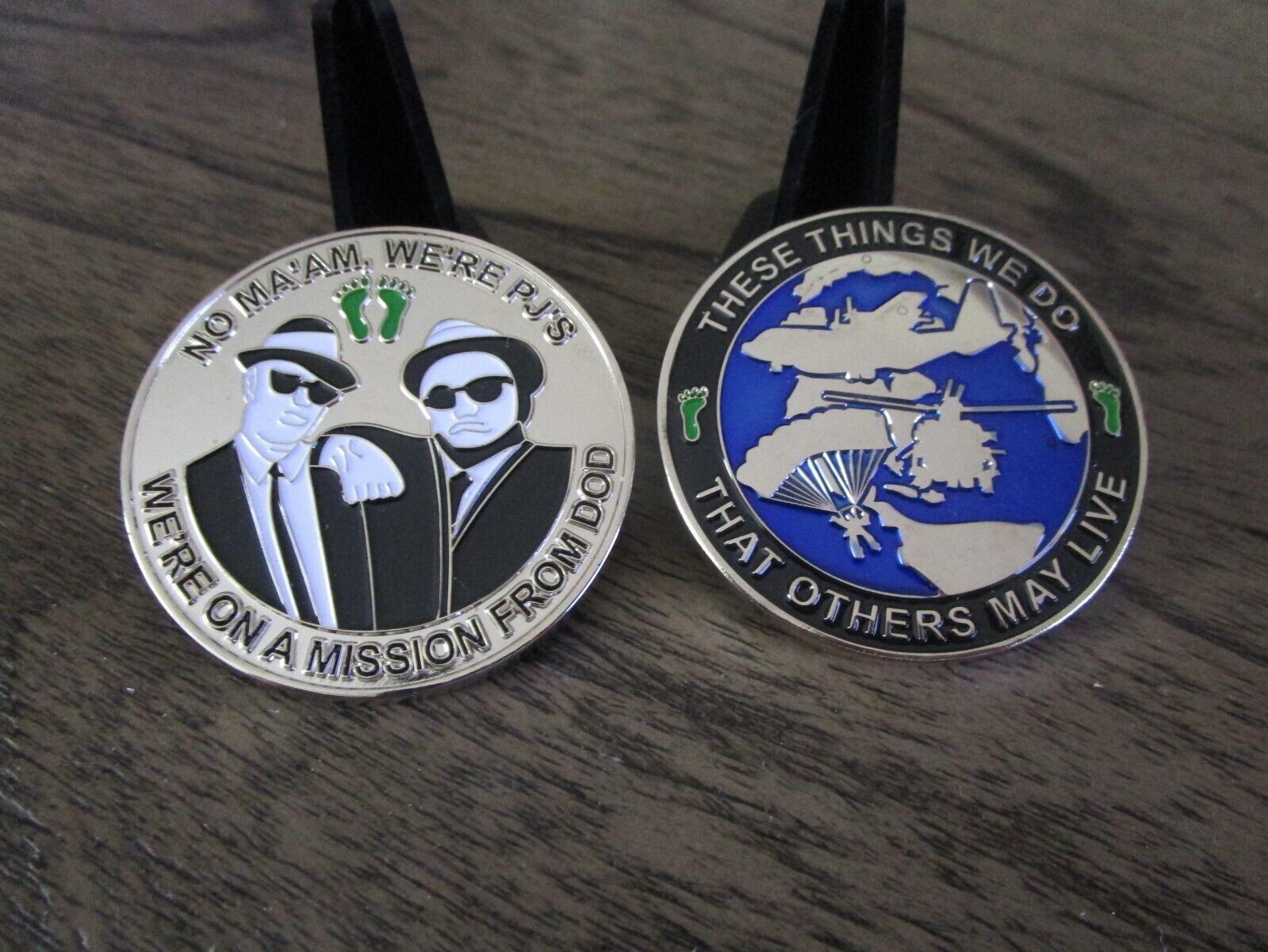 USAF AFSOC PJ Pararescue Blues Brothers Mission From DoD Challenge Coin 