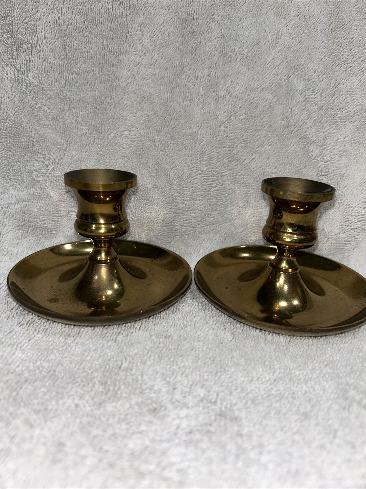 Vintage Baldwin Brass Petite Candlestick Taper Candle Holders Patina 2 3/4\