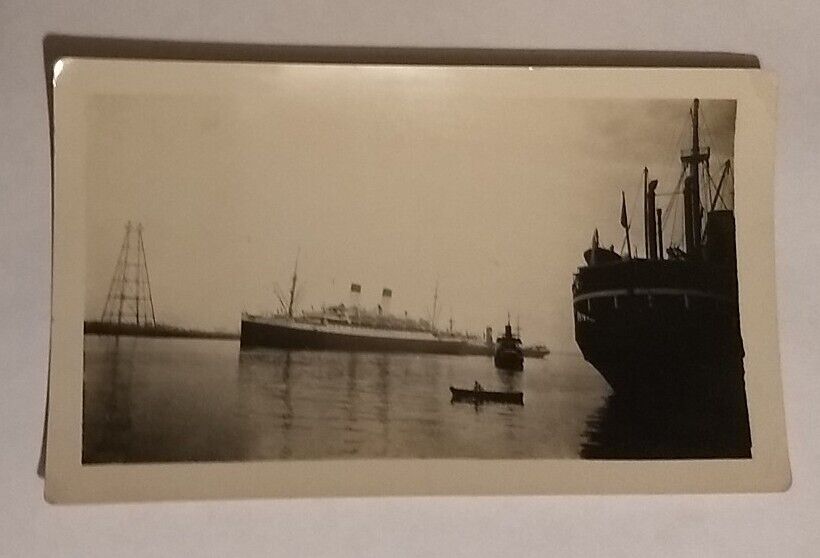 Steamship SS Madrid 1928 Original Antique Photograph German Passenger Liner