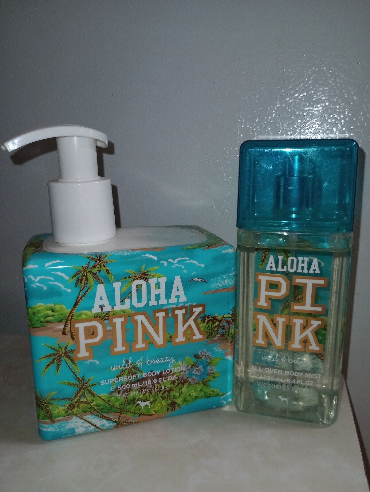 Aloha PINK Wild And Breezy 16.9oz Body Lotion And 8.4oz Fragrance Mist