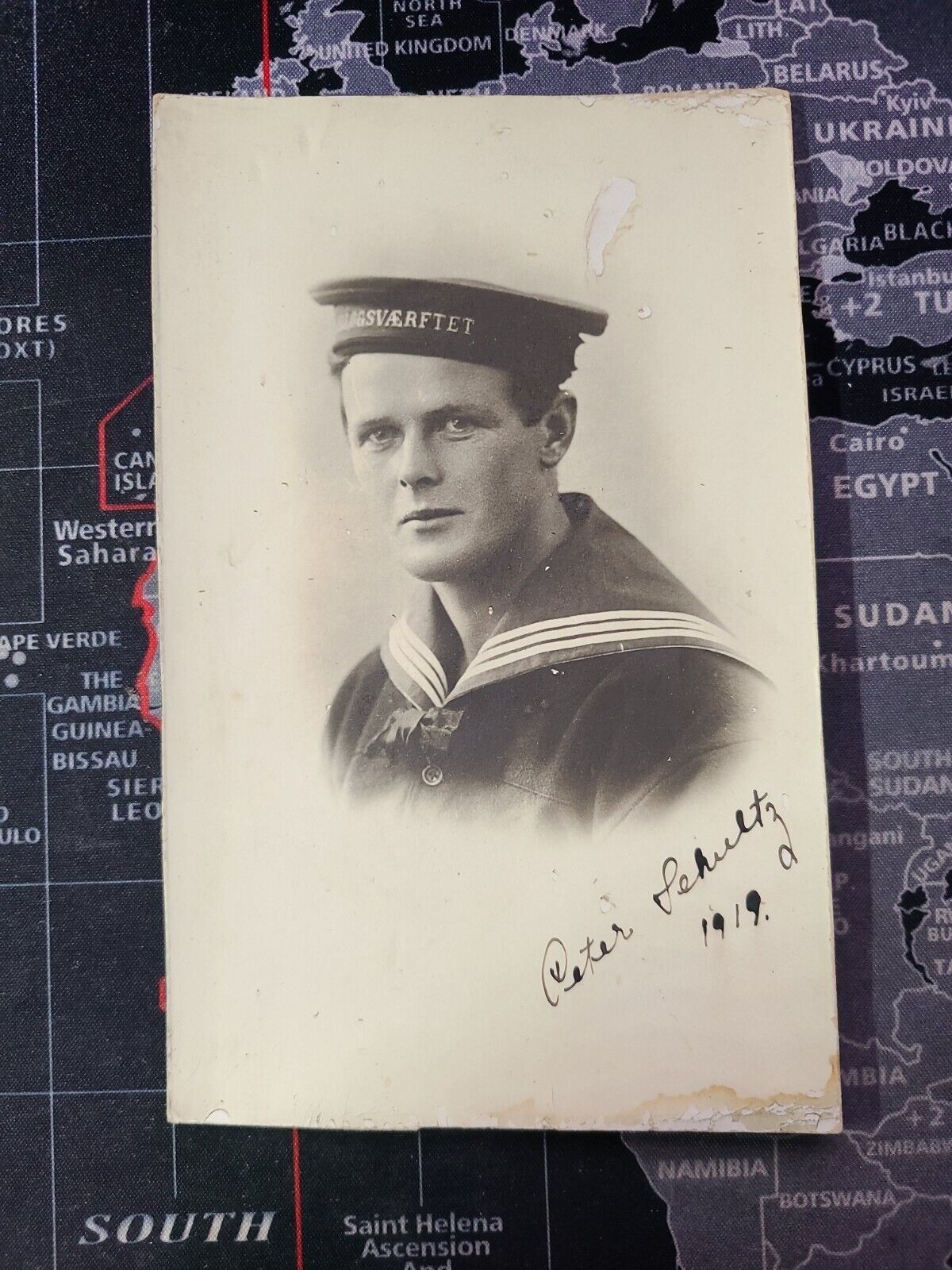 1919 / 1925 Orlogsværftet Royal Danish Navy Sailor Original Vintage Photograph