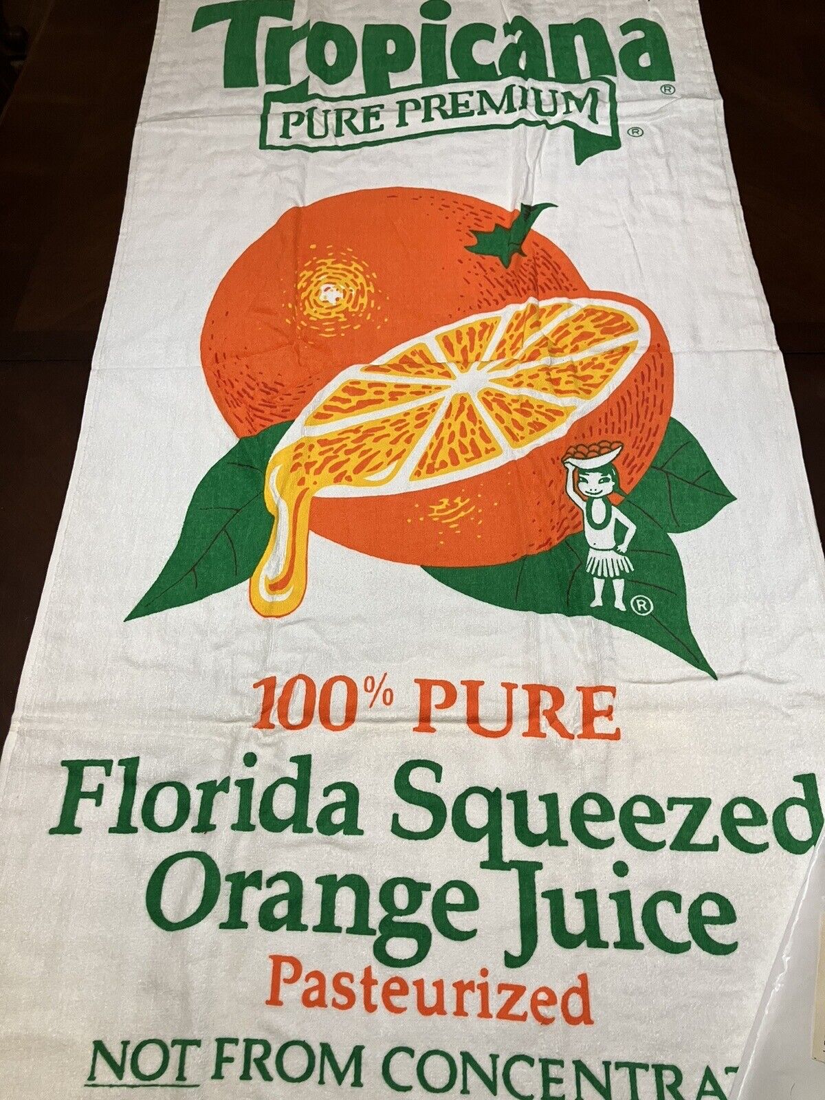 NEW Vintage Tropicana Florida Orange Juice 1980\'s Promotional Beach Bath Towel