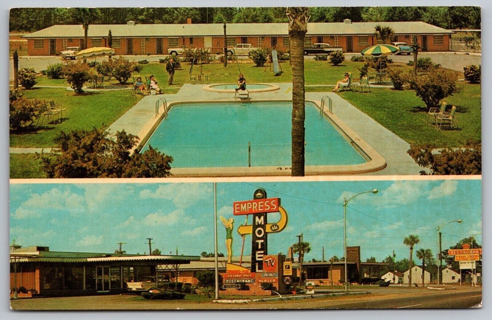 Empress Motel Allendale South Carolina Multi View Pools Cancel 1964 PM PC
