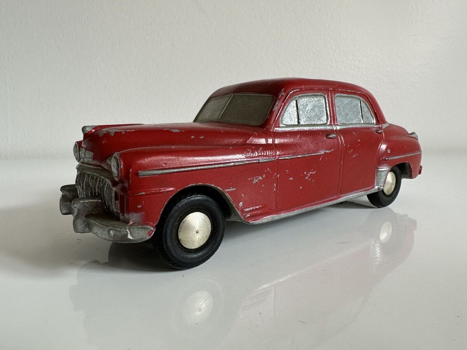 Vintage 1949 BANTHRICO DESOTO 4 DR PROMO CAR AUTO BANK Metal Red