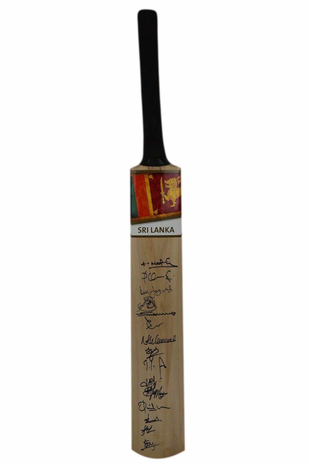 Authentic 2013 ICC Champions Trophy Sri Lanka Team Signed Bat  Jayawardene