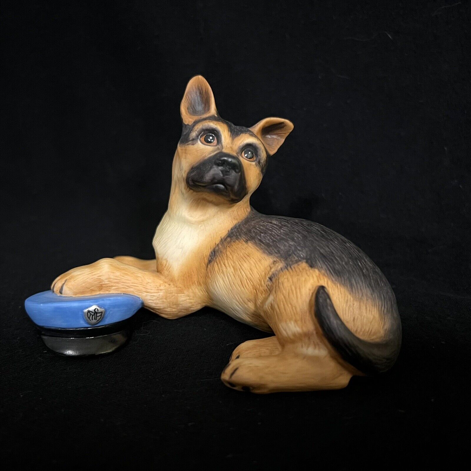 Franklin mint German shepherd porcelain figurine