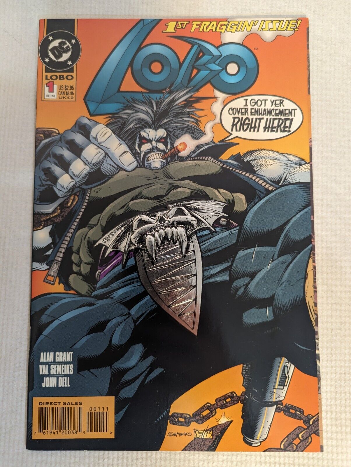 Lobo Comic Book #1 DC Comics 1st Fraggin\' Issue 1993 HIGH GRADE Very Fine Rare