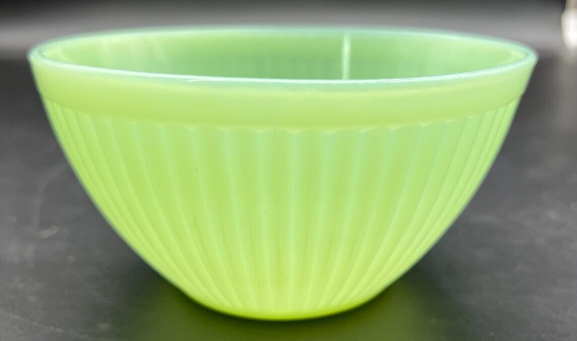 Jadeite Jadite Oven Fire-King Glass Ribbed Mixing Bowl 5 1/2\