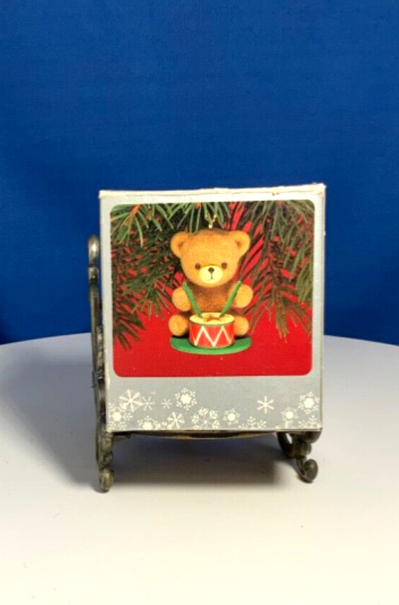 Enesco Christmas Ornament Miniature Little Drummer Bear 1984