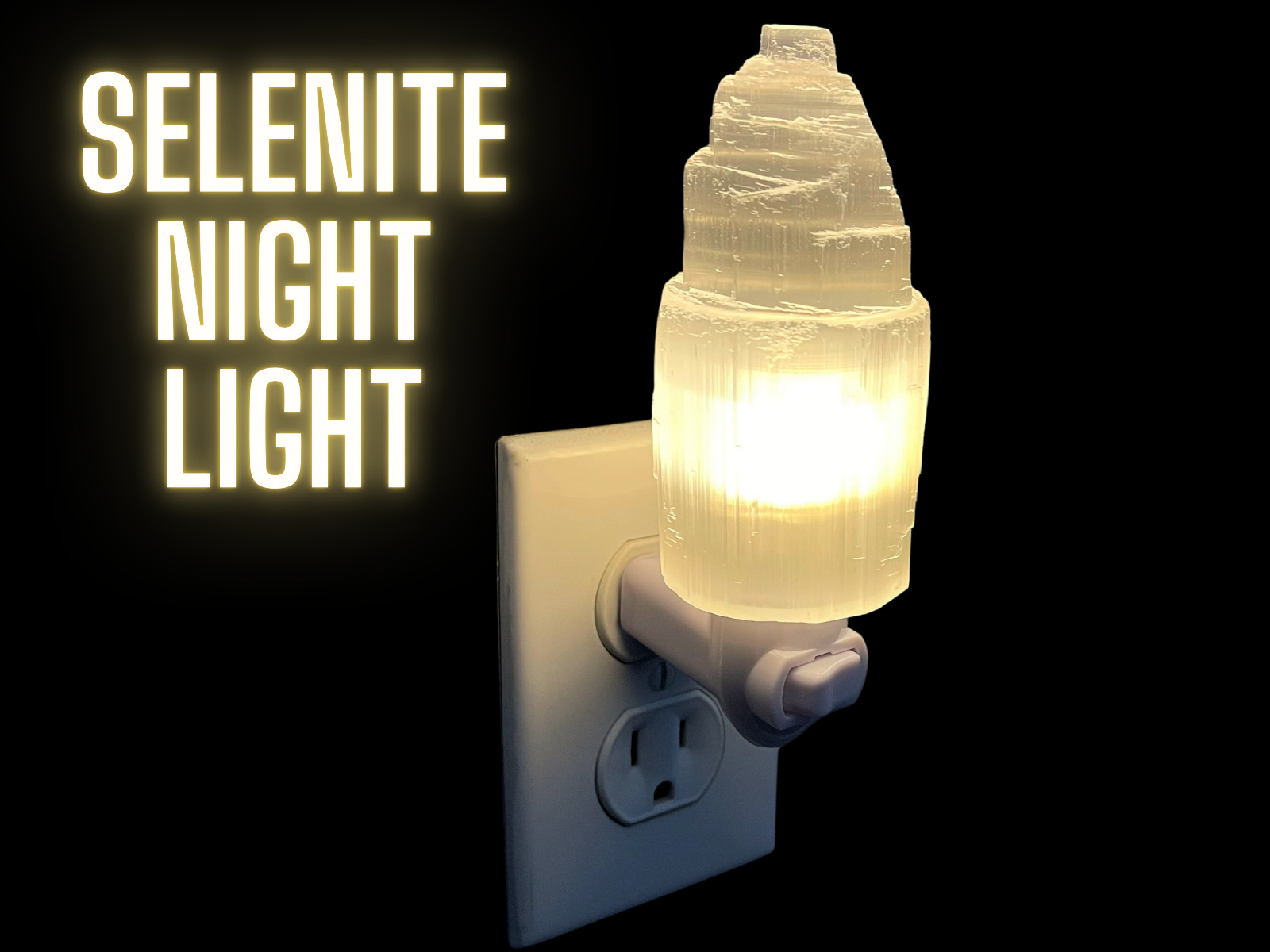 Selenite Crystal Night Light - Selenite Skyscraper / Selenite Tower 4\