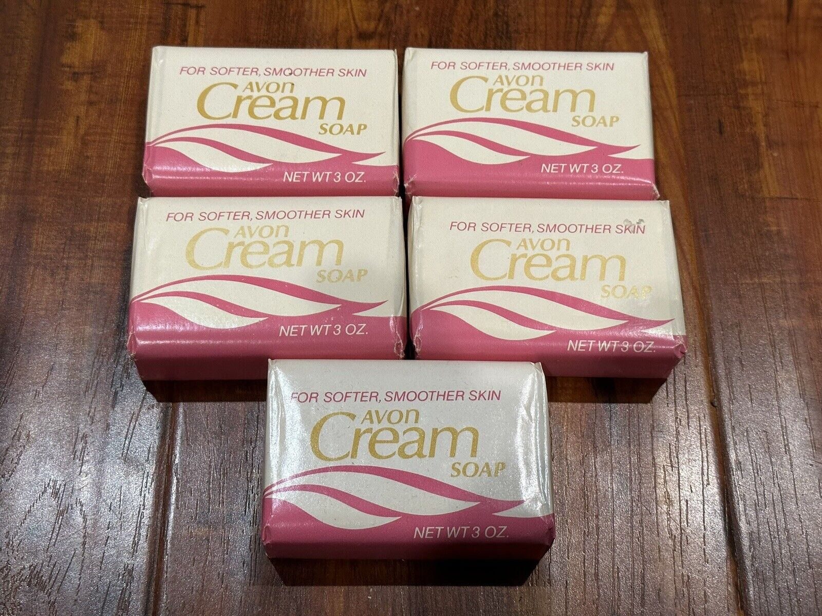 Lot of (5) Vintage 1981 Avon Cream Soap 3 Oz. Bars - New & Sealed