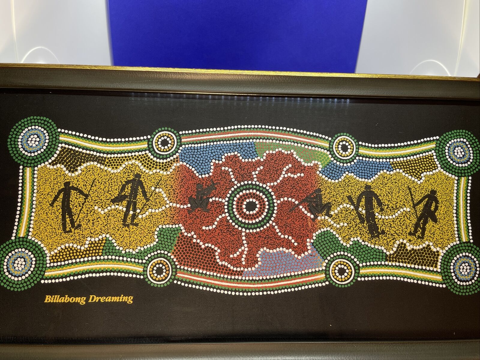 Australia Aboriginal Dot Painting Billabong Dreaming Excellent