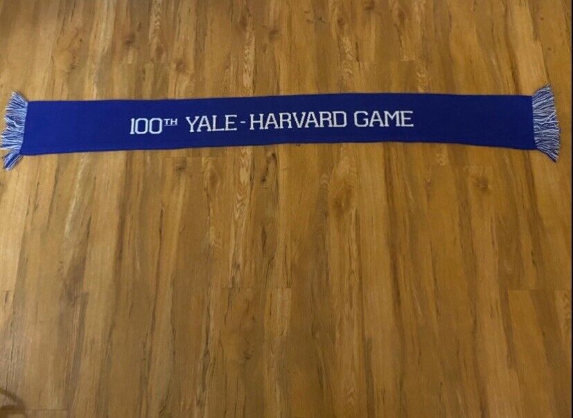 100th Yale Harvard Game Scarf NICE