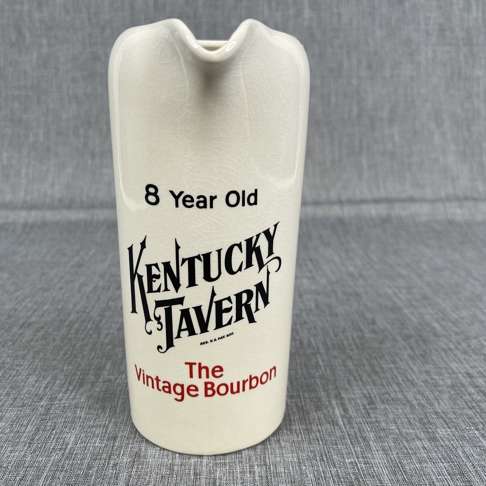 Kentucky Tavern Bourbon Vintage Barware Ceramic Pitcher Pub Jug Advertising