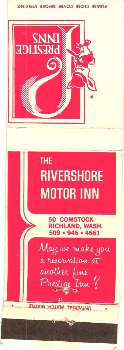 The Rivershore Motor Inn Richland, Washington Vintage Matchbook Cover