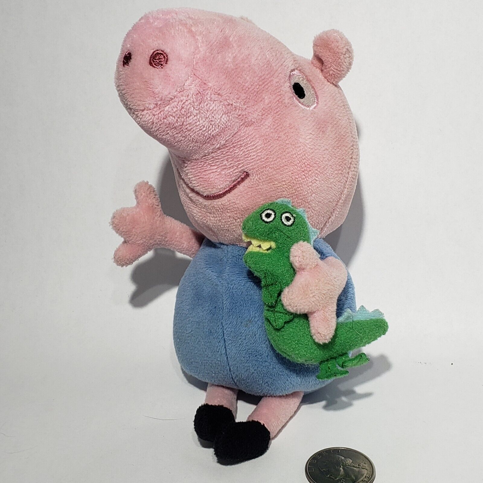 Ty Beanie Babies Peppa Pig George Green Dinosaur Plush 8\