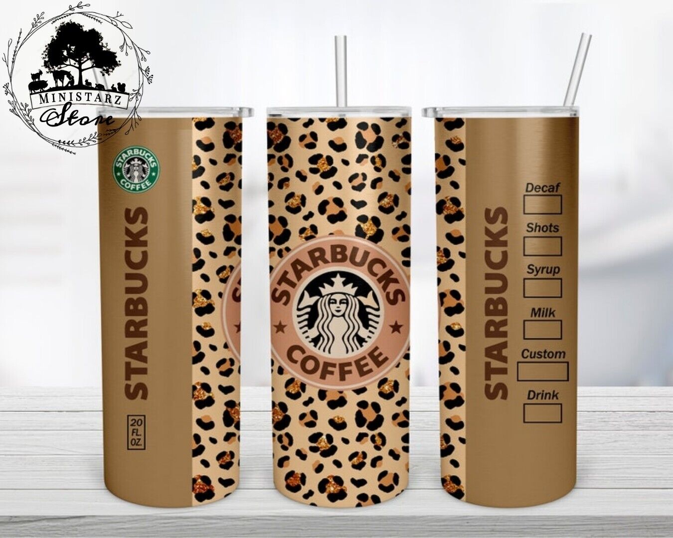 Starbucks Brown Leopard Tumbler