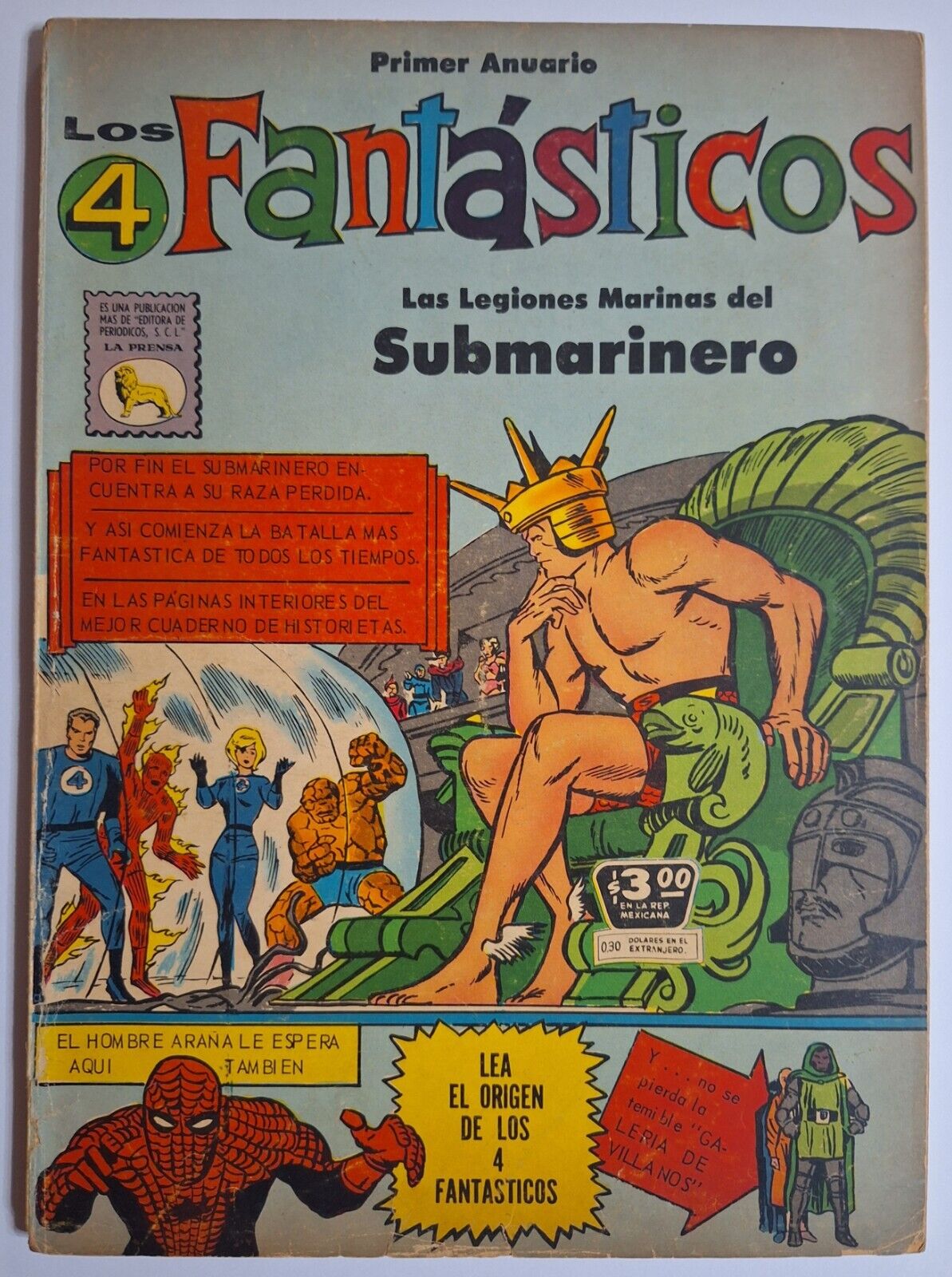 Fantastic Four Annual #1, 4 Fantasticos Anuario #1 La Prensa 1964 Extremely Rare