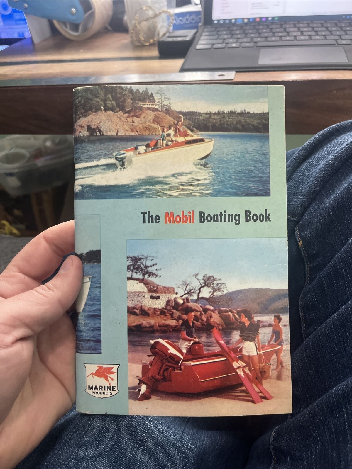 Vintage Mobil Marine Products Boating Book Mobil Oil Co. Advertising