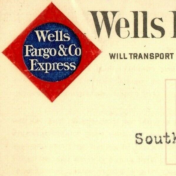 Scarce 1917 Wells Fargo Personal \