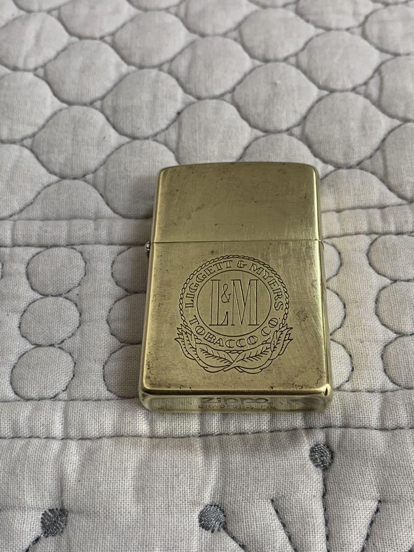 Rare oil lighter Zippo made of brass, vintage, made in 1982