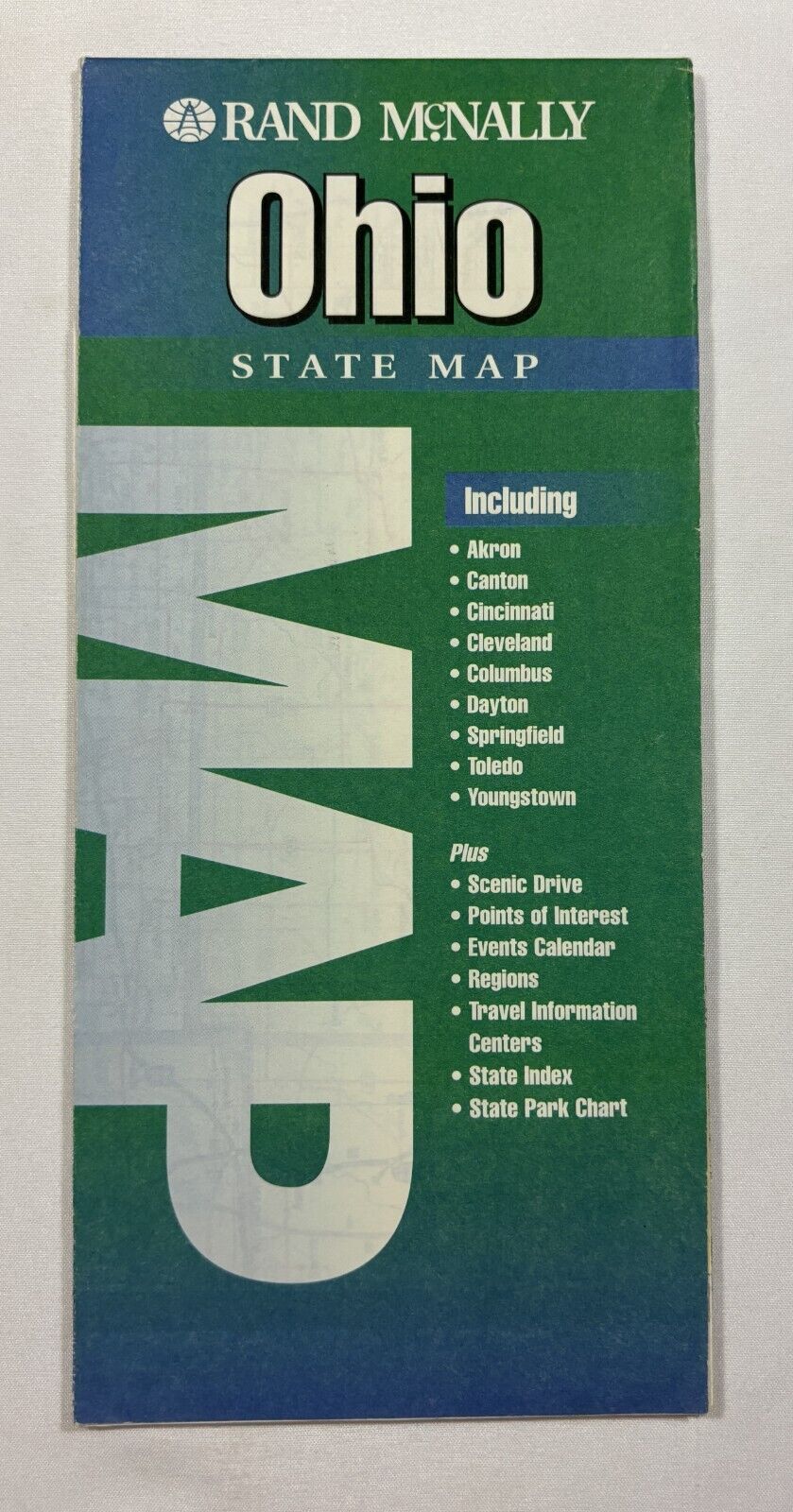 1998 VACATION TRAVEL GUIDE MAP OF OHIO ~ RAND MCNALLY