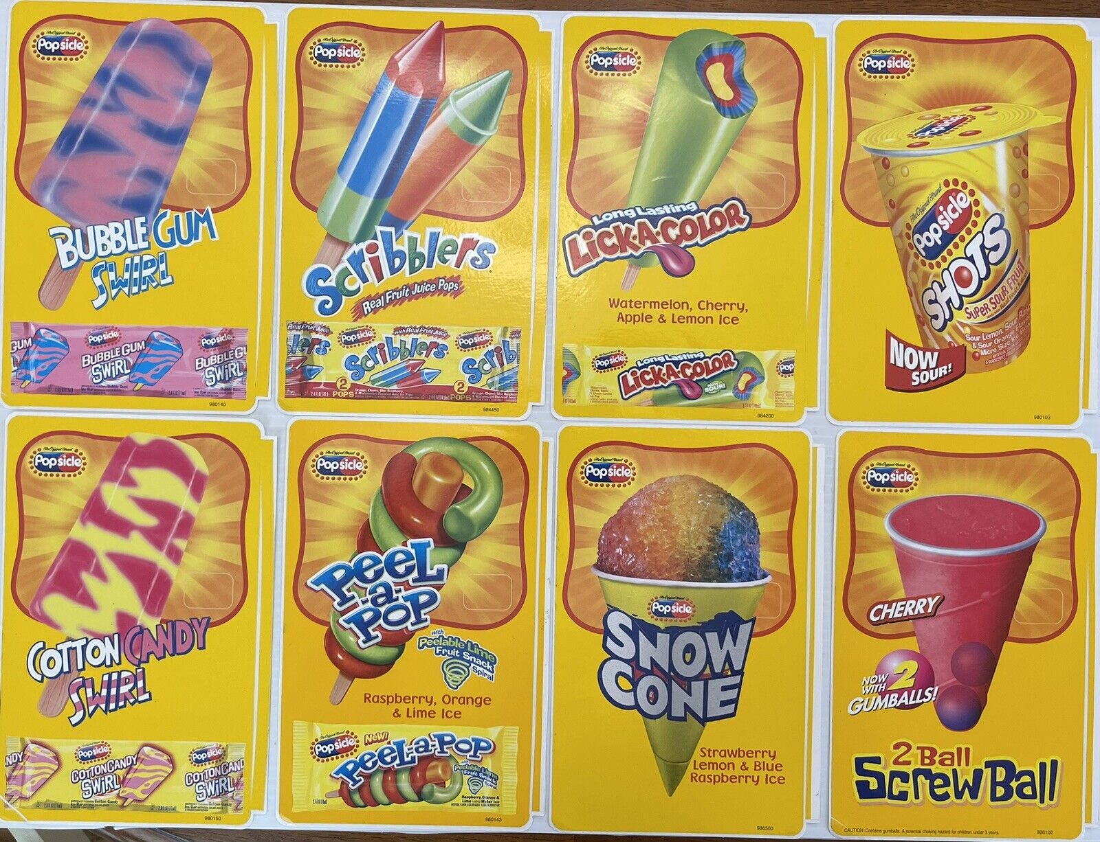 Lot of 8 Mixed Novelty Ice Cream Truck Concession Stickers Decals 8\
