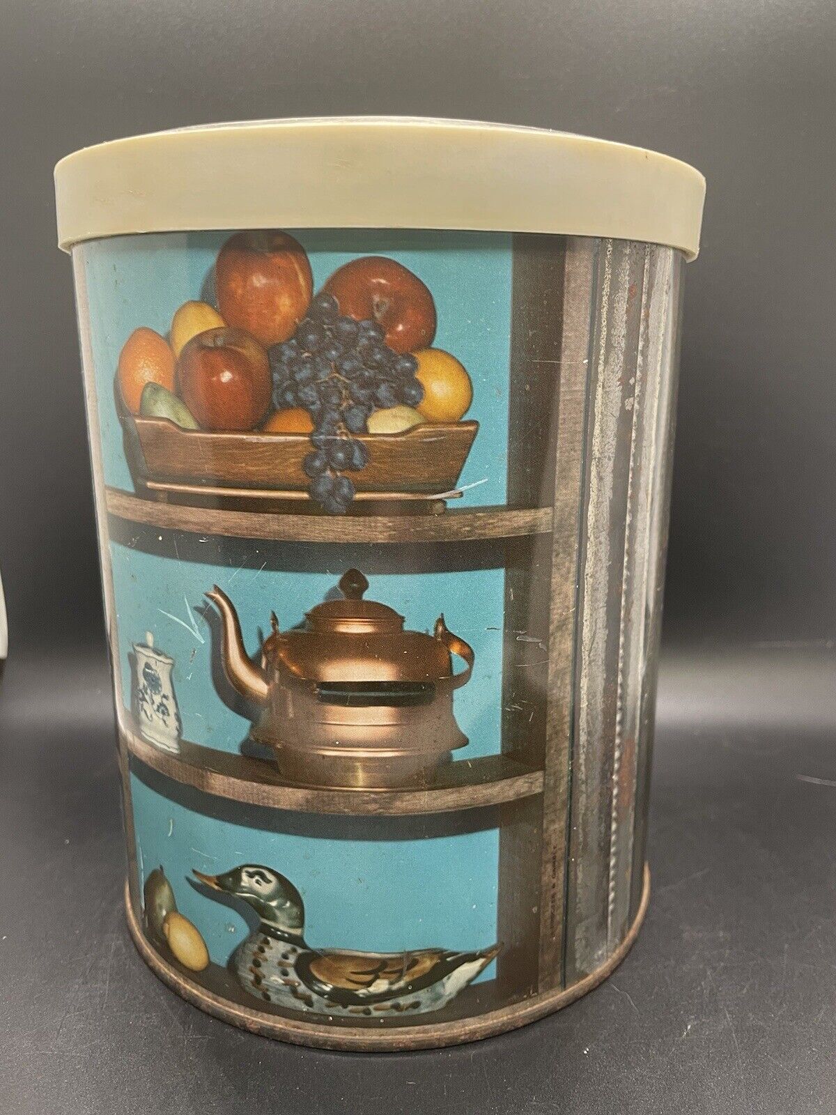 Vintage Procter & Gamble Decorative Coffee Can Tin Mid Century Good Condition