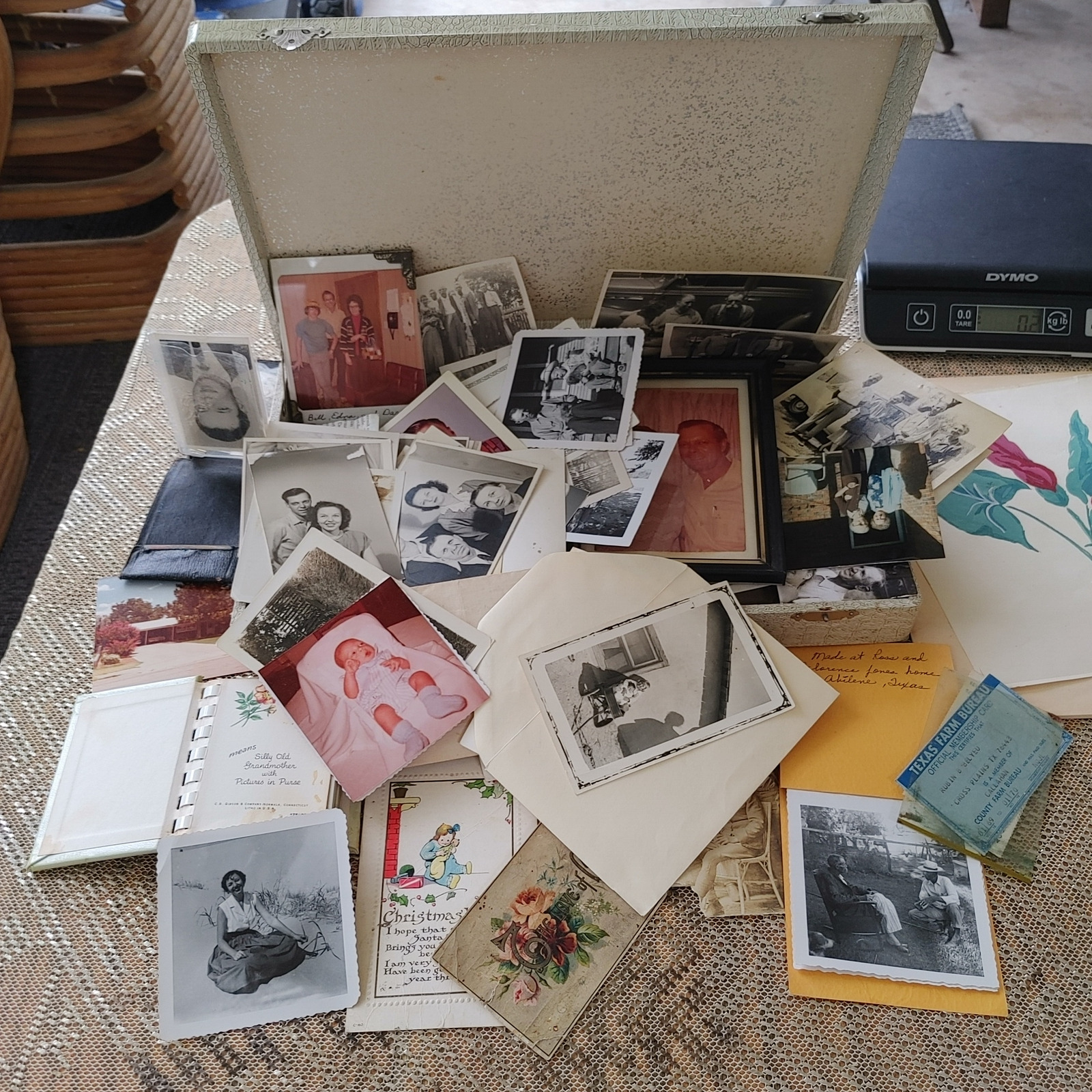 Antique Vintage Early Photos Cards Keepsake Box Texas Huge Lot 