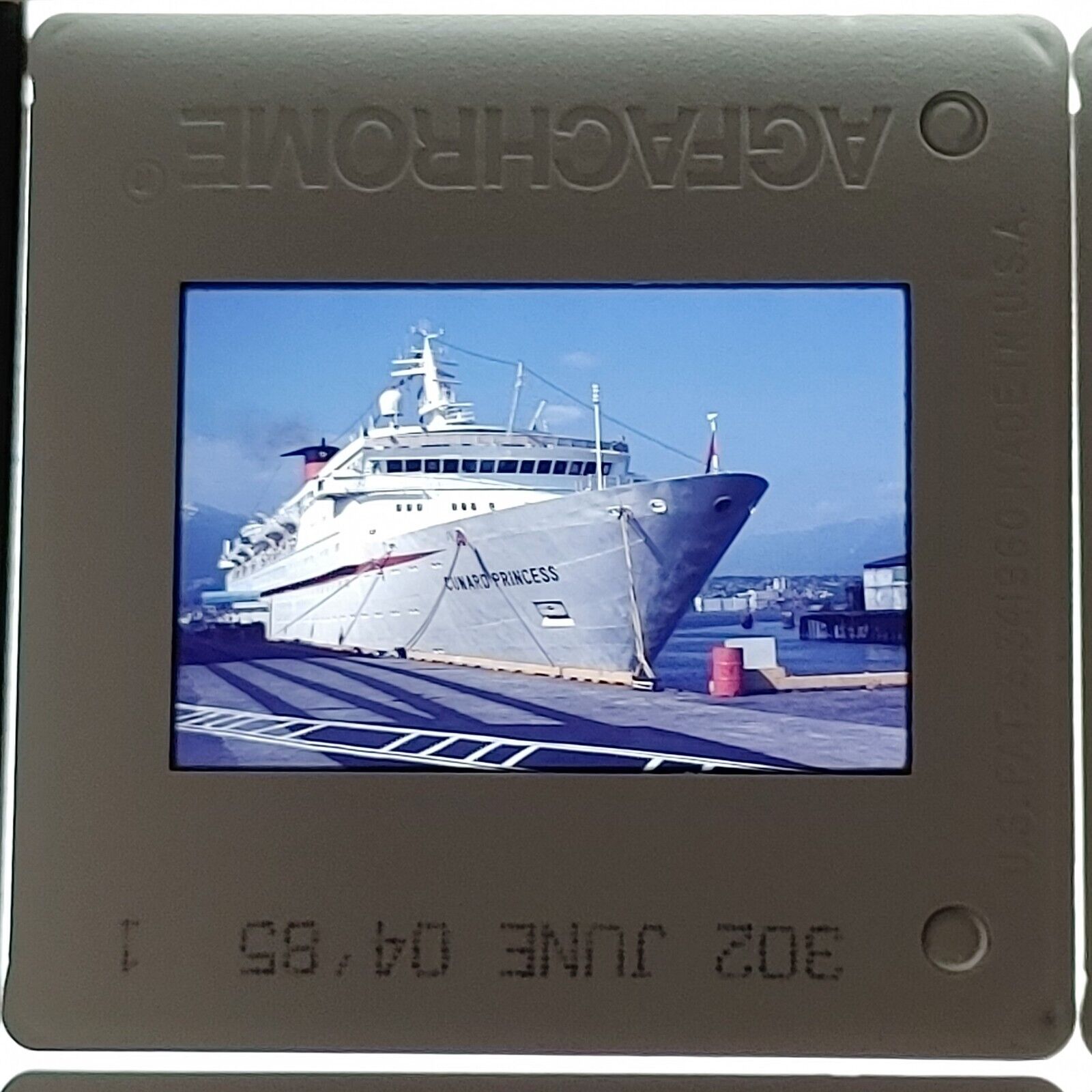 Vintage 1985 35mm Slides Alaska Cruise Cunard Princess Lot of 15 #22623