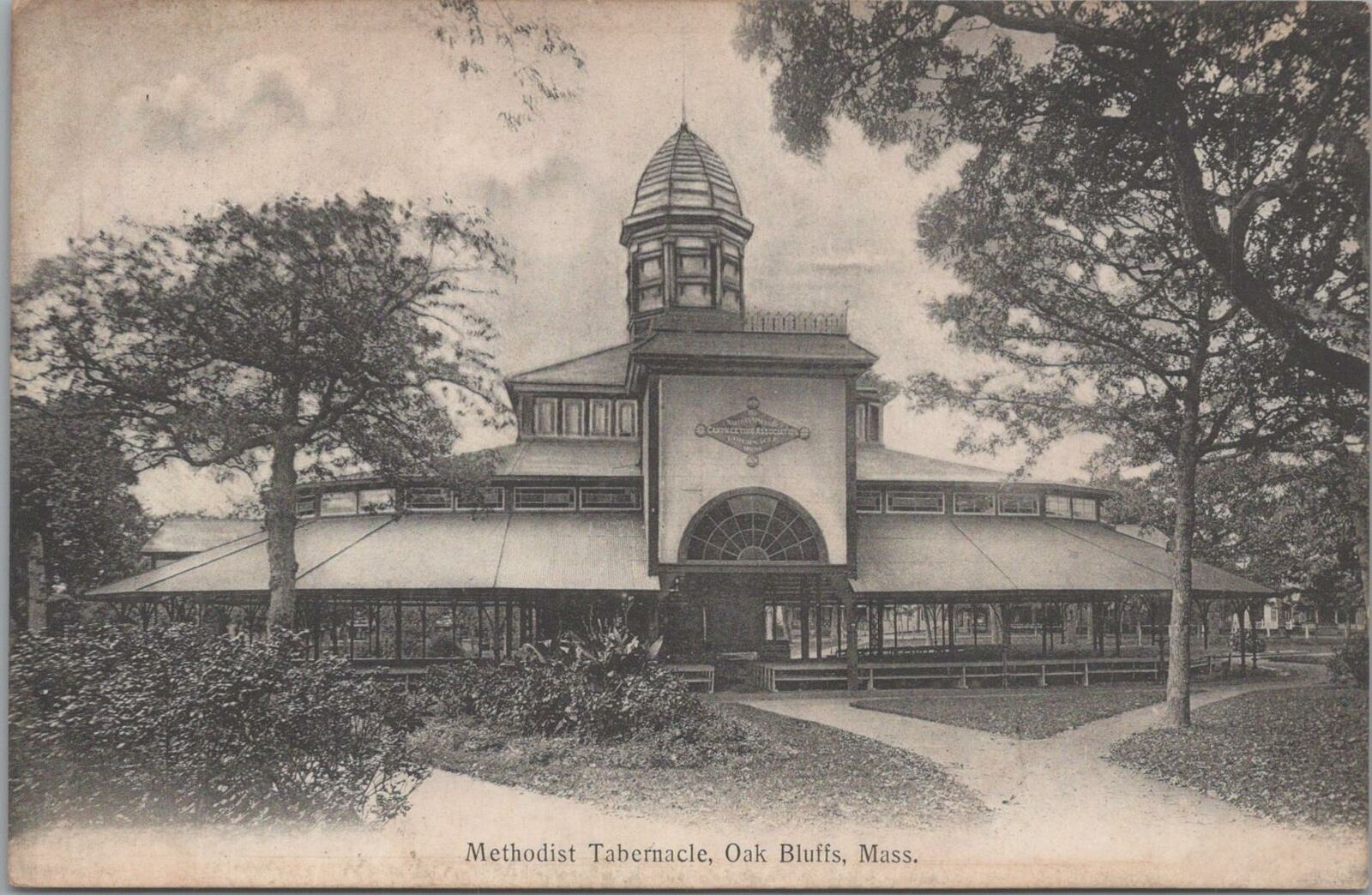Postcard Methodist Tabernacle Oak Bluffs MA 