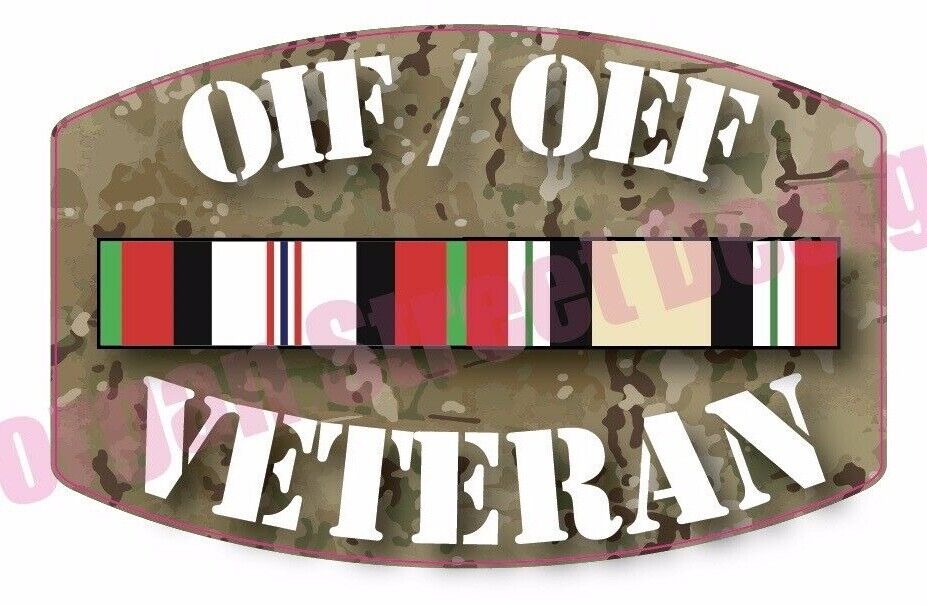OIF/OEF Operation Iraqi Enduring Freedom Veteran Decal Sticker Multicam