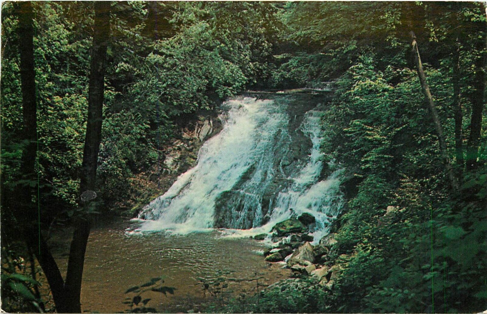 Indian Creek Falls Great Smoky Mountains pm Tennessee NC 1973 Postcard
