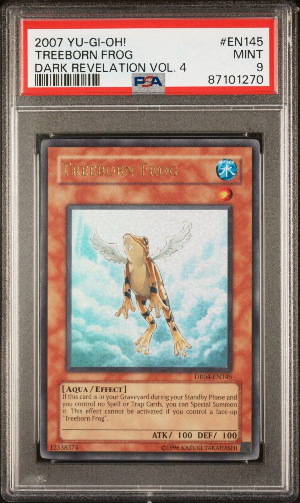 Yugioh Card Treeborn Frog Ultra Rare Dark Revelation Vol. 4 PSA 9