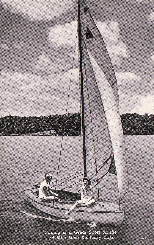  Postcard Sailing is a Great Sport Kentucky Lake KY