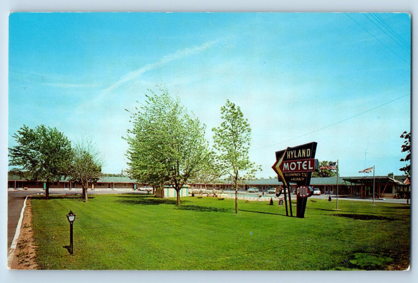 London Ontario Canada Postcard Hyland Motel c1950's Vintage Unposted