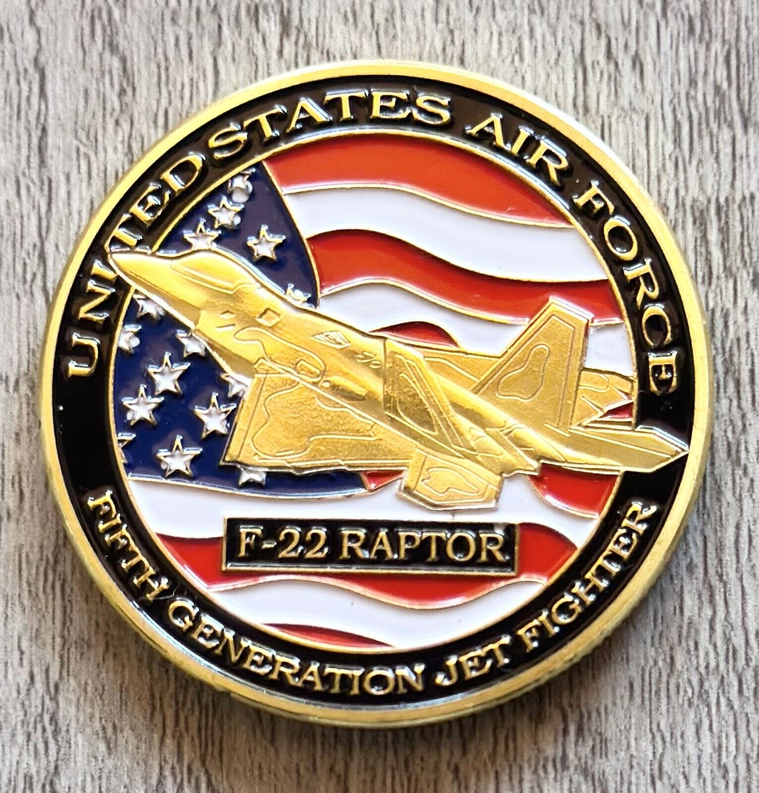 U S AIR FORCE F-22 RAPTOR Challenge Coin