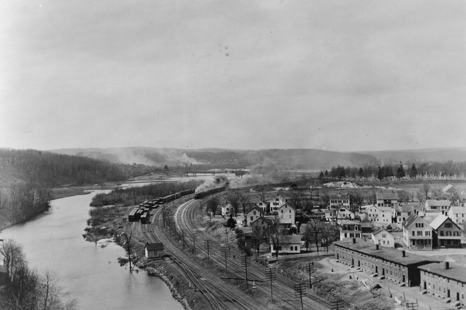 Old 4X6 Photo, 1900's Willimantic, CT, Looking west from new clearing 2001695947